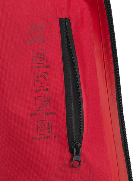 Corpo Rain Jacket Red, Black -5