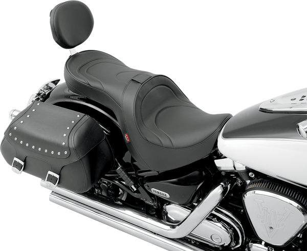 Low-profile Touring Seat With Ez Glide Ii Backrest Option Black-4