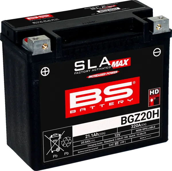 Sla Max Factory- Activated Agm Maintenance-free Battery Black -0