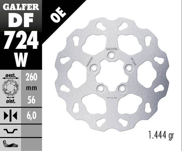 Wave® Brake Rotor Silver, 1, nordicamoto.ro