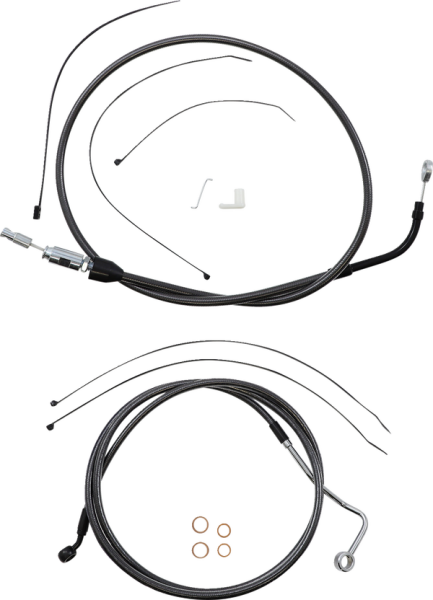 Black Pearl Designer Handlebar Installation Kit Black, 2, nordicamoto.ro