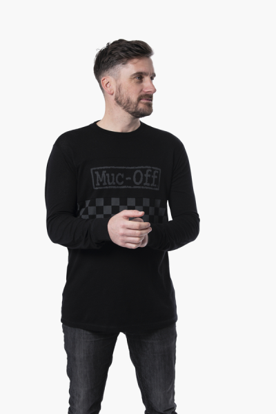 Moto Mesh Long Sleeve Bicycle Jersey Black -8