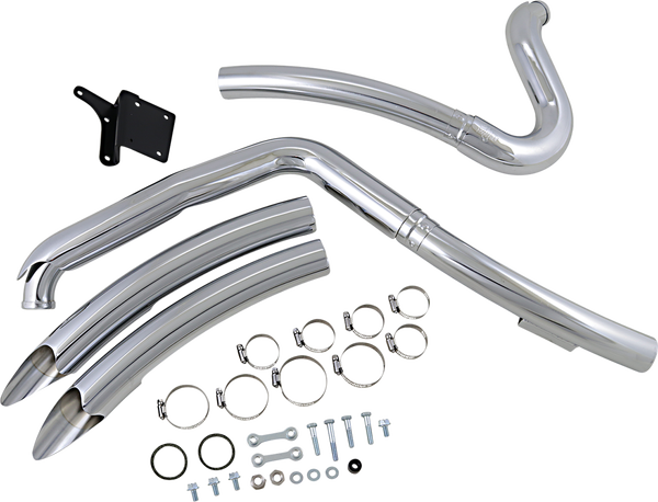 Big Radius 2:2 Exhaust System Chrome, 2, nordicamoto.ro