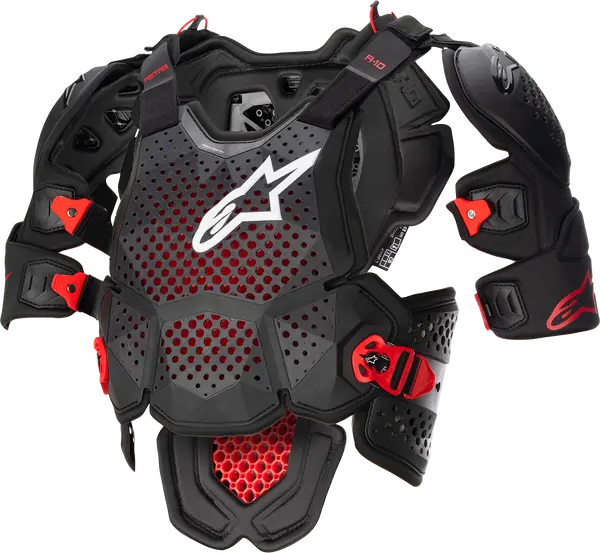 Armura Alpinestars A-10 Roost Guard V2 Black/Red-3