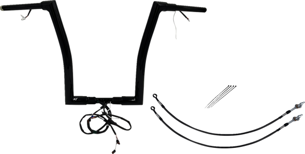 Plug & Play Ez Install 1-1/2(r) Flat Top Handlebar Kit Black, 2, nordicamoto.ro
