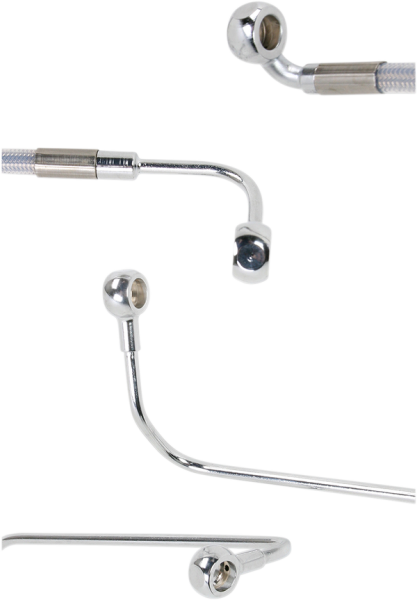 Stainless Steel Brake Line Kit Silver, Clear-coated, 2, nordicamoto.ro