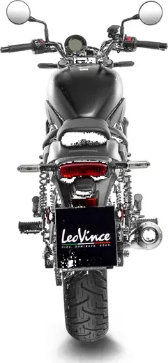 Tobă de eșapament LeoVince Classic Racer Black Edition Slip-On pentru Kawasaki Eliminator, 5, nordicamoto.ro