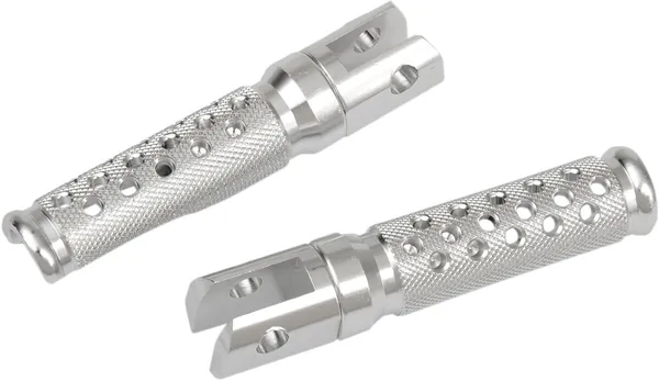 Slash-cut Style Footpegs Silver