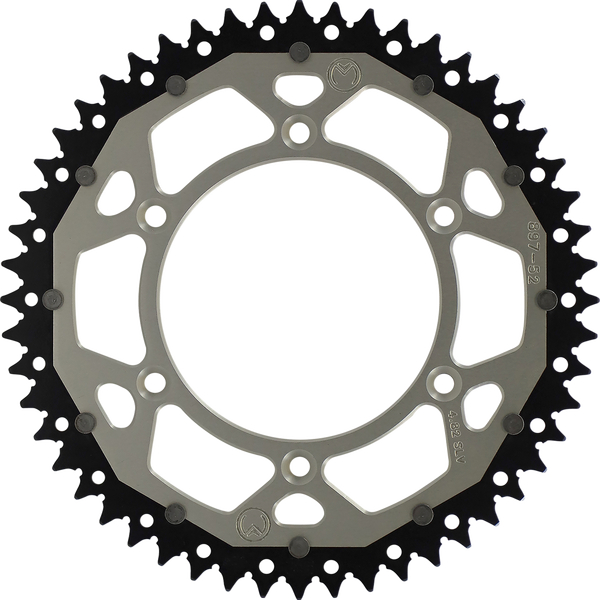 MOOSE RACING Pinion dublu argintiu, 2, nordicamoto.ro