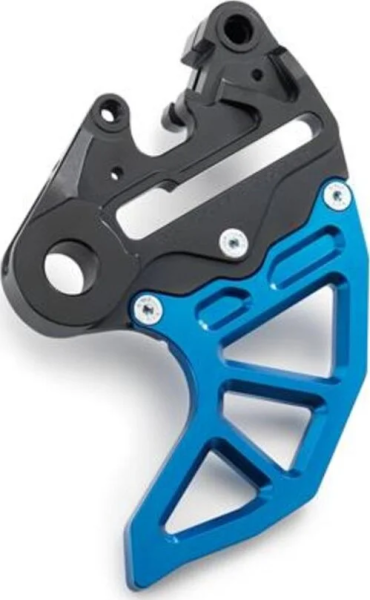 Brake caliper support with brake disc guard