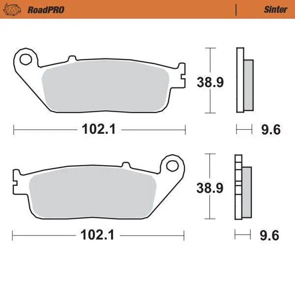 Roadpro Sinder Brake Pad Front-0