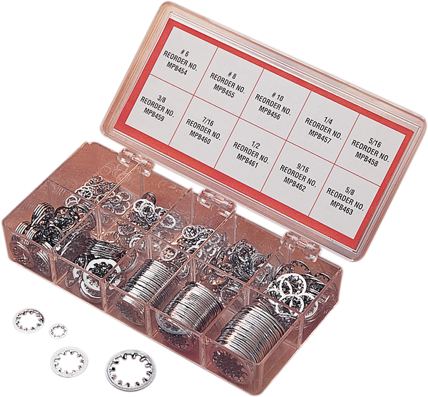 Inside Star Washer Assortment Silver, 1, nordicamoto.ro