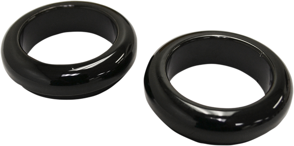 Fork Dust Covers Gloss Black, Powder Coated, 2, nordicamoto.ro