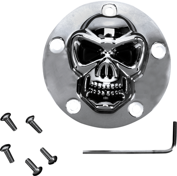 3-d Skull Points Cover Chrome, 2, nordicamoto.ro