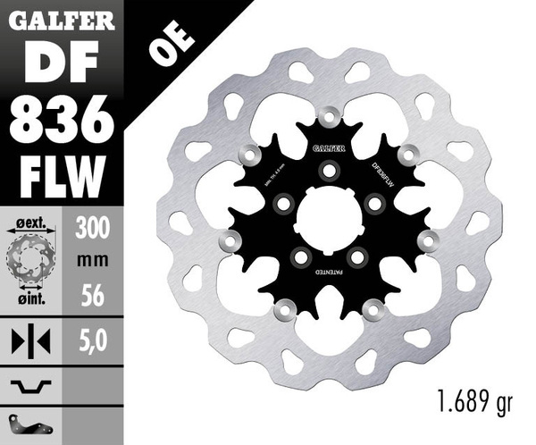 Wave® Brake Rotor Black, Silver, 1, nordicamoto.ro