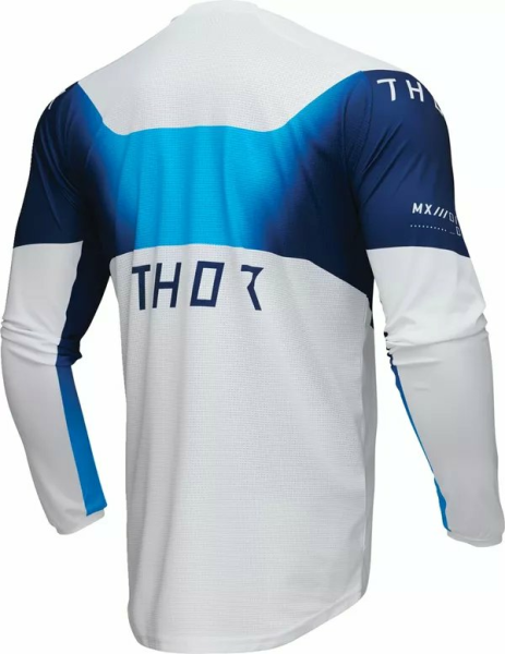 Tricou Enduro Thor Launchmode Storm White/Blue-0