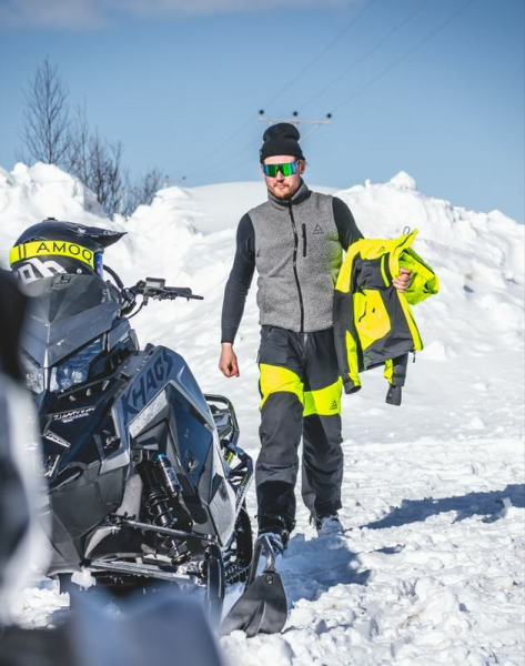Vesta Snowmobil AMOQ Polar Fleeco Mid-Layer Gray-3
