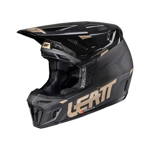 Casca Leatt 9.5 Carbon V25 Black/Gold + Ochelari-4