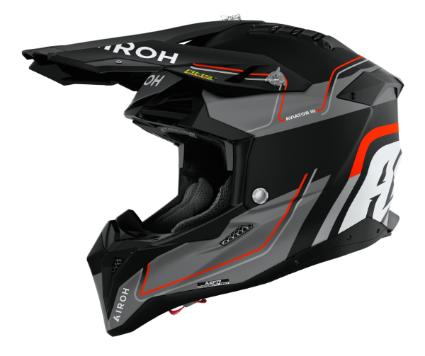 Cască Moto Cross Airoh Aviator 3 Leader Portocaliu Mat, 2, nordicamoto.ro