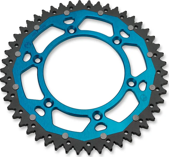 MOOSE RACING Pinion dublu spate Negru, Albastru, Anodizat, 1, nordicamoto.ro