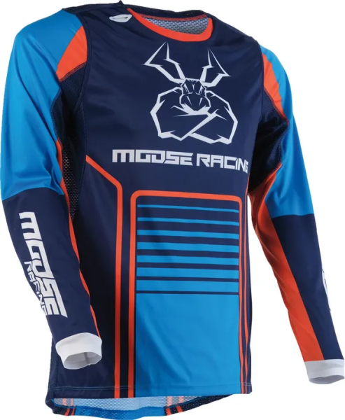 Tricou MOOSE RACING Agroid Blue/Orange-3