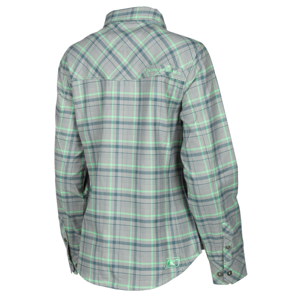 Camasa Dama Klim Upland Flannel Monument Gray - Wintermint-8