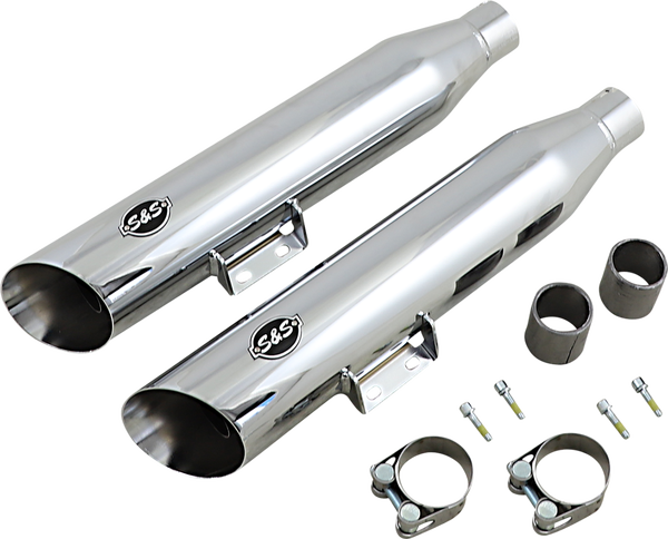Slash-cut Slip-on Mufflers Chrome, 4, nordicamoto.ro