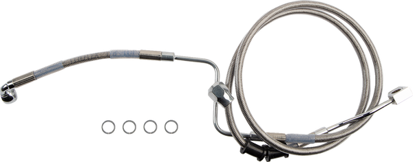 Rear Brake Line Silver, Polished, 1, nordicamoto.ro
