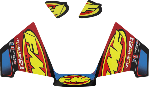 Fmf Exhaust Replacement Decal Blue, Red, Yellow 