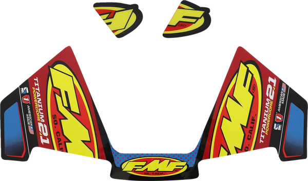 Fmf Exhaust Replacement Decal Blue, Red, Yellow