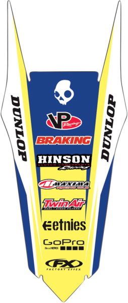 Rear Fender Kit Blue, Yellow, 1, nordicamoto.ro