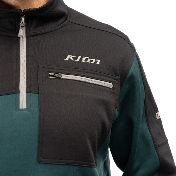 Pulover Klim Glacier 1/4 Zip Mid Layer Black-9