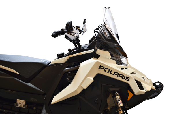 Powermadd Windshield Polaris Matryx, Mid (18"), Clear w/Black Graphics-0