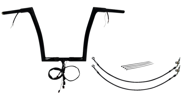 Plug & Play Ez Install 1-1/4(r) Flat Top Handlebar Kit Black, 1, nordicamoto.ro