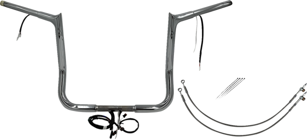 Plug & Play Ez Install 1-1/4(r) Pointed Top Handlebar Kit Silver, 1, nordicamoto.ro