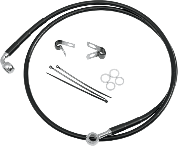 Stainless Steel Brake Line Kit Black, 1, nordicamoto.ro