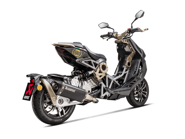 Slip-on Line Muffler Scooter Black, Carbon Fiber -1