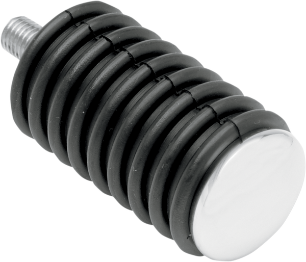 Chrome Footpegs With Rubber Sleeves Black Short, 1, nordicamoto.ro