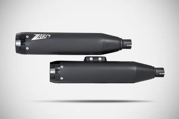 Overlapped Slip-ons Muffler For Hd-heritage Classic Matte Black, 3, nordicamoto.ro