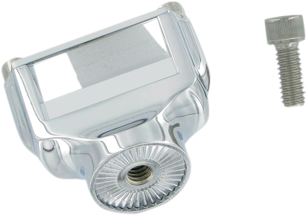 Side-mount License Plate Mount Clamp Chrome, 2, nordicamoto.ro