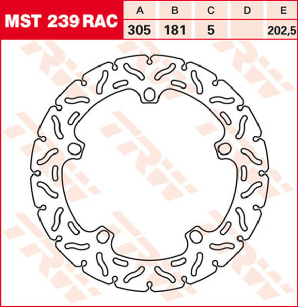 Contoured Fixed Brake Rotor, 3, nordicamoto.ro