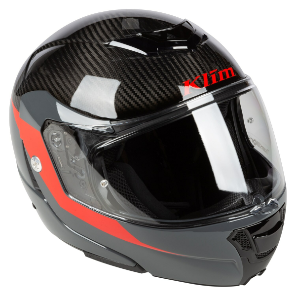 Cască Modulară Klim TK1200 Karbon ECE/DOT Gloss White-12