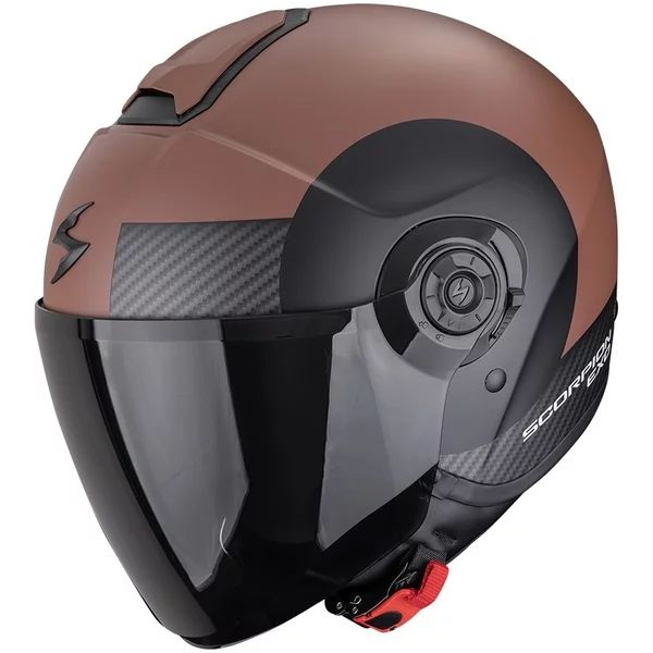 Casca open face/jet SCORPION EXO CITY II SHEER XL Maro mat/Negru, 2, nordicamoto.ro