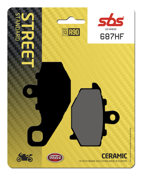 Hf Street Ceramic Organic Brake Pads, 2, nordicamoto.ro