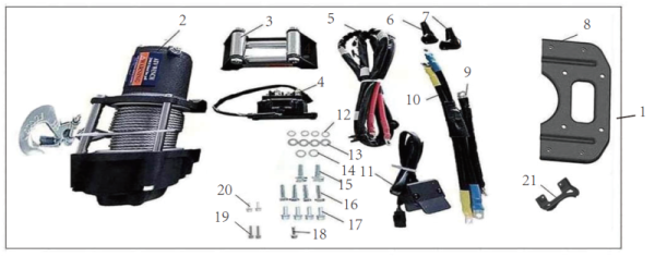 KIT TROLIU ATV CFMOTO CFORCE 400 S / 450 S / 400 L / 450 L 15.2M / 1134KG NEGRU, 6, nordicamoto.ro