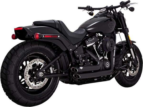 Shortshots Staggered Exhaust System Black, Matte Black, 2, nordicamoto.ro