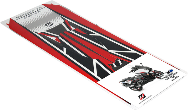 Scooter Decal Set Black, Red, White, 1, nordicamoto.ro