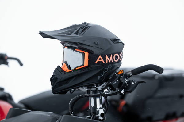 AMOQ Aster Snow Goggles Black-Orange Silver Mirror-0