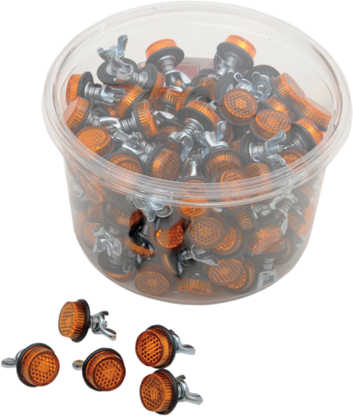 License Plate Reflectors Amber, 1, nordicamoto.ro