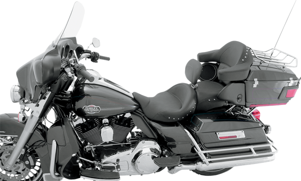 Super Touring 2-up Seat With Driver Backrest Option Black, 1, nordicamoto.ro